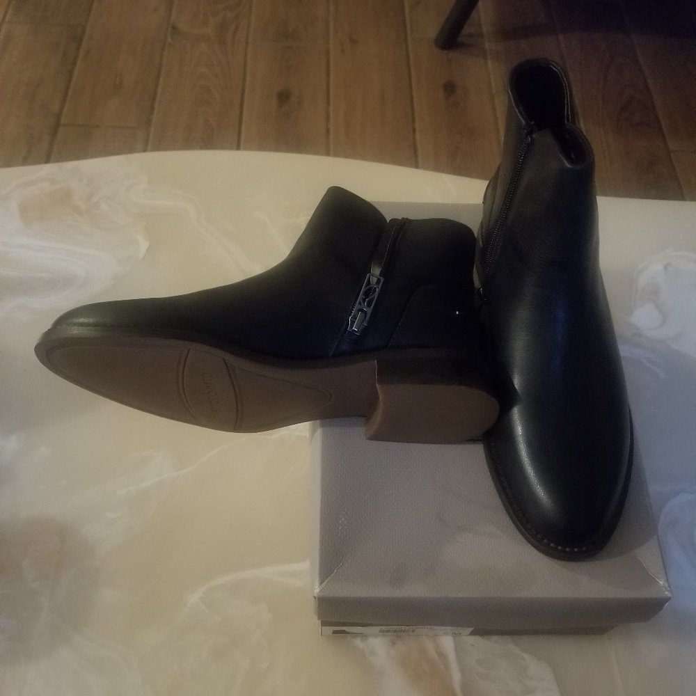 Franco Sarto Black Leather Ankle Boots - Picture 2 of 6